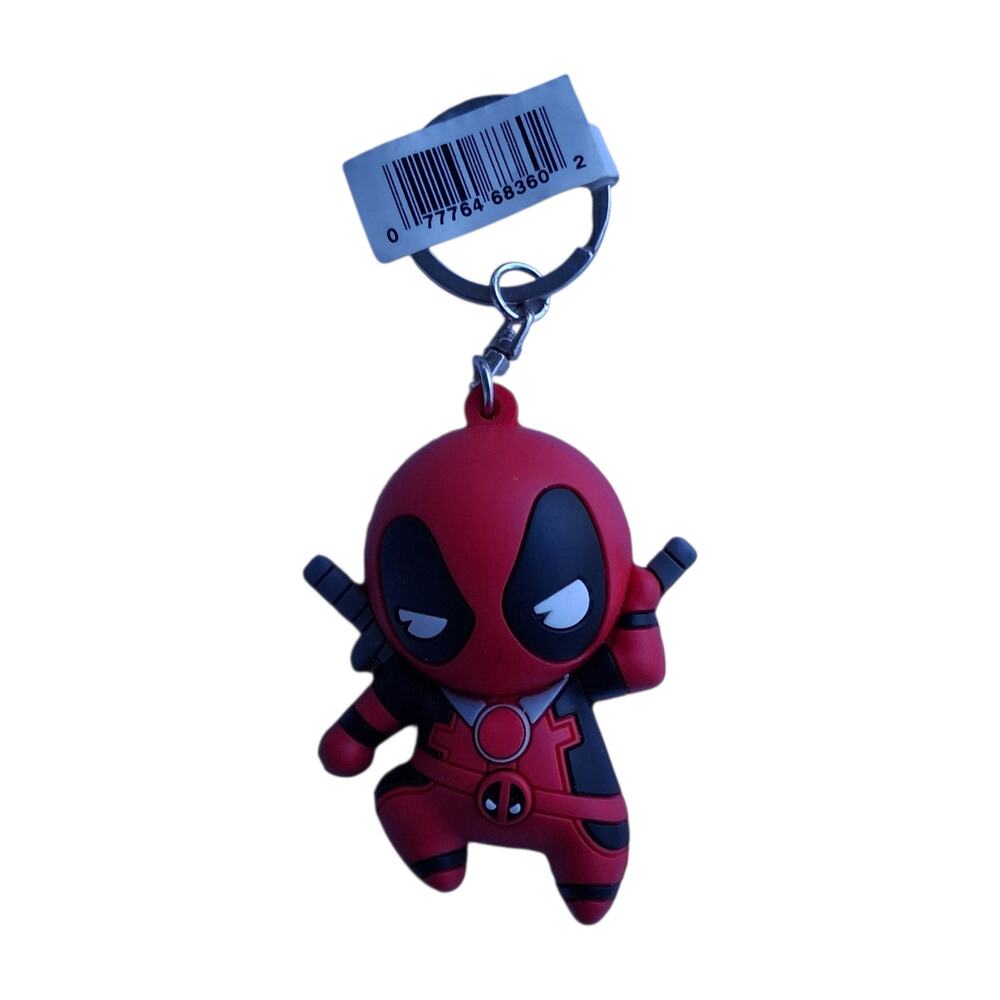 Marvel Deadpool Chibi Rubber Keychain Figure w/ Tag